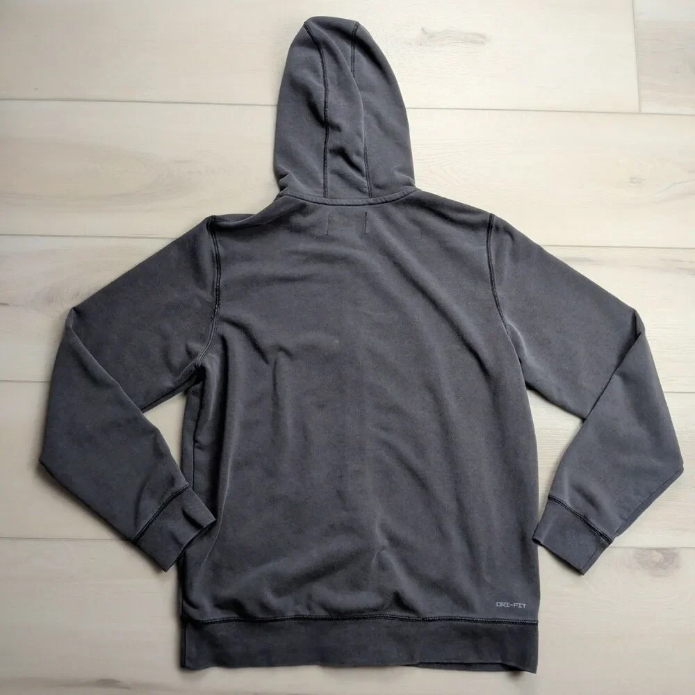 Nike Air Jordan Hoodie Mens Medium Dri-Fit Air Fleece Full Zip Gray‎ DC9737-010